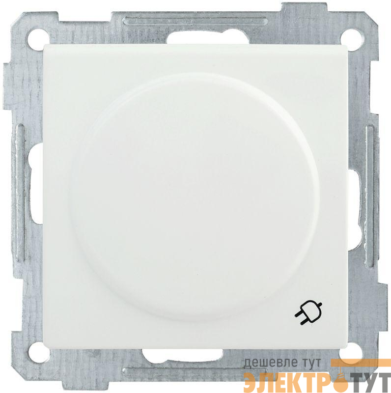 Механизм розетки 1-м СП Bolero РС16-1-0-Б 16А IP20 с заземл. защ. шторки с крышкой бел. IEK ERB16-K01-16