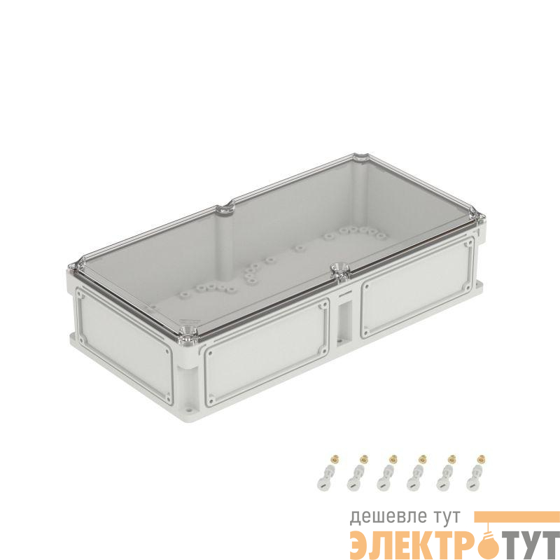 Корпус 600х300х146мм IP67 с прозр. крышкой 21мм с фланцами пластик. DKC 563211