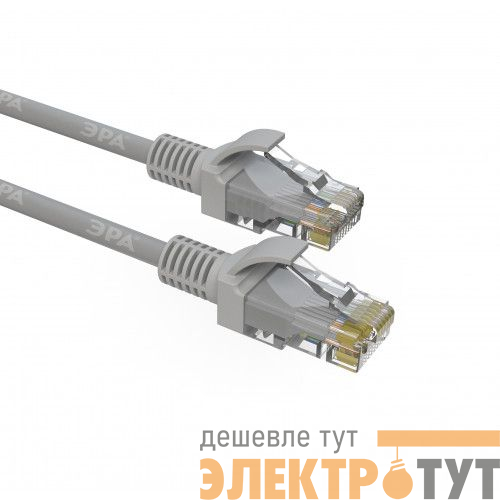 Патч-корд кат.5E U/UTP PC-3U-A Simple 3м сер. Эра Б0051373