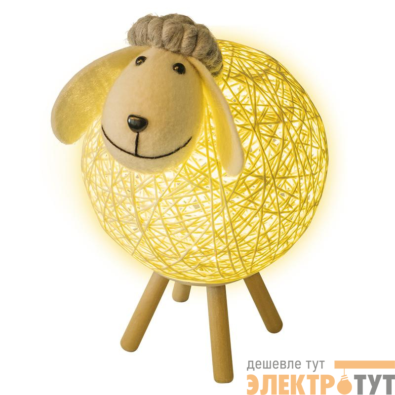 Светильник настольный светодиодный LAMB-USB "Овечка Пышечка" декоративный JazzWay 5038110