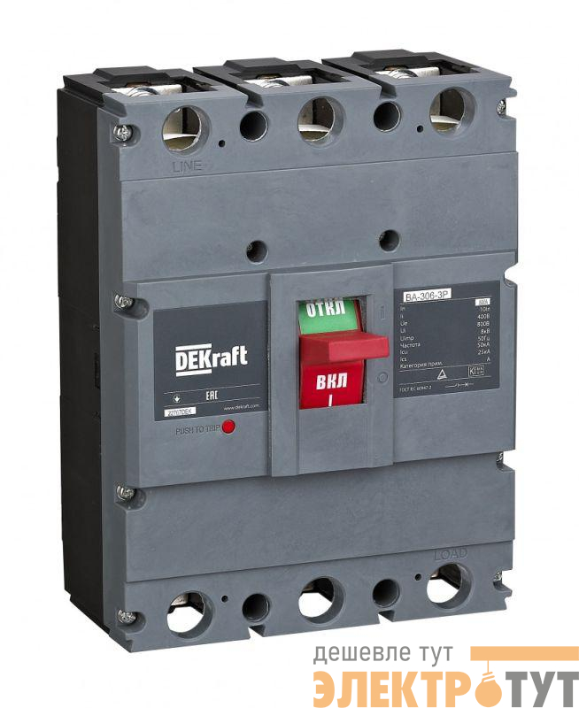 Выключатель автоматический 3п 630А 50кА ВА-306 DEKraft 22765DEK