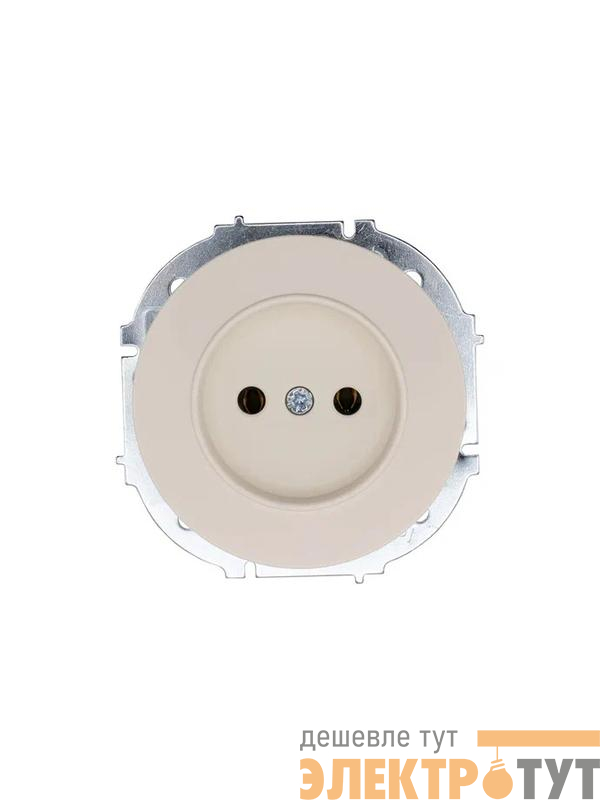 Розетка 1-м СП OSEN без заземл. ПБТ механизм сл. кость LEZARD 743-9088-121B