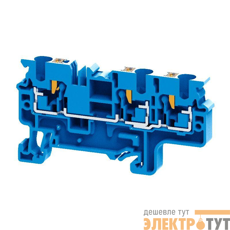 Клемма с 3-мя контактами push-in OptiClip СP-4-TRIPLET-I-BU син. КЭАЗ 331849
