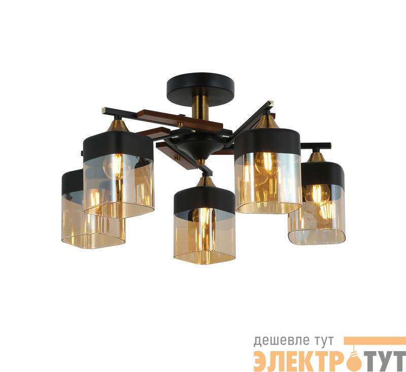 Люстра Glitz 60Вт E27х5 IP20 Freya FR5154PL-05B