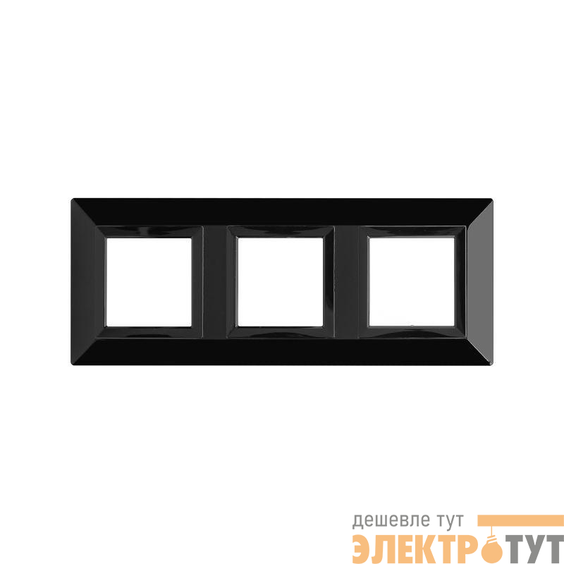 Рамка 3-м 6мод. Avanti метал. черн. DKC 4402856