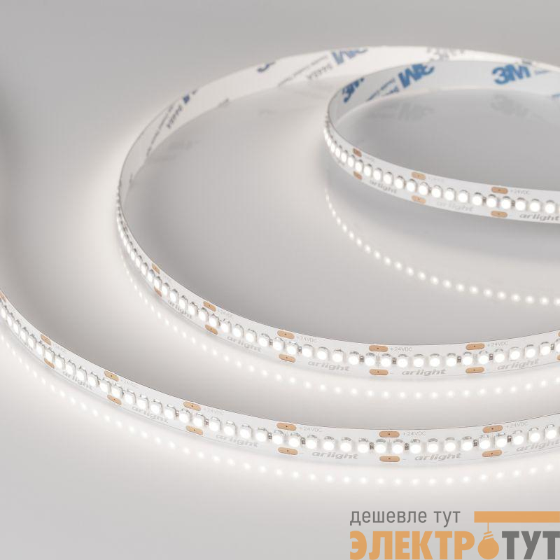 Лента светодиодная RT-A240-10mm 24V Day 5000К 19.2Вт/м IP20 3528 открыт. (уп.5м) Arlight 040543