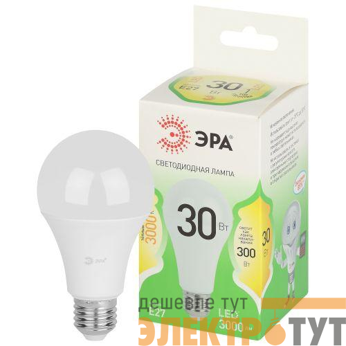 Лампа светодиодная GREEN LINE A65-30W-830-E27 GL 30Вт груша 3000К свет тепл. E27 Эра Б0067143