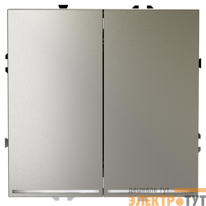 Выключатель 2-кл. СП S70 10А с подсветкой механизм шелк Voltum VLS020204