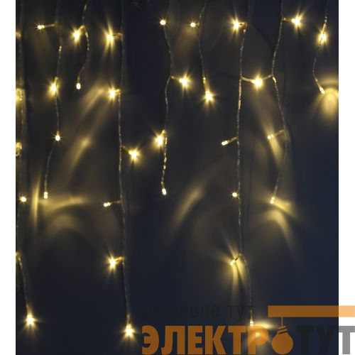 Гирлянда светодиодная "Бахрома" 1.8мх0.5м 48LED 8 режимов 220В IP20 тепл. свет ENIB-01B Эра Б0041899