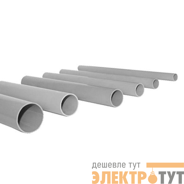 Труба гладкая ПВХ жесткая d20мм сер. (дл.3м) PROxima EKF trg-20-3m