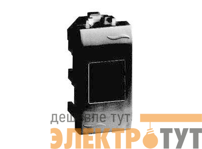 Розетка компьютерная СП 1мод. Brava RJ45 кат.5E экранир. черн. DKC 77457N