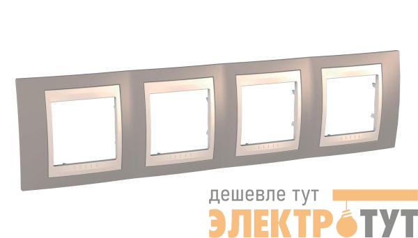 Рамка 4-м Unica Хамелеон горизонт. кор./беж. SchE MGU6.008.574