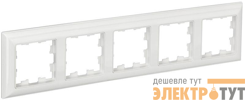 Рамка 5-м BRITE РУ-5-Бр бел./бел. IEK BR-M52-12-K01