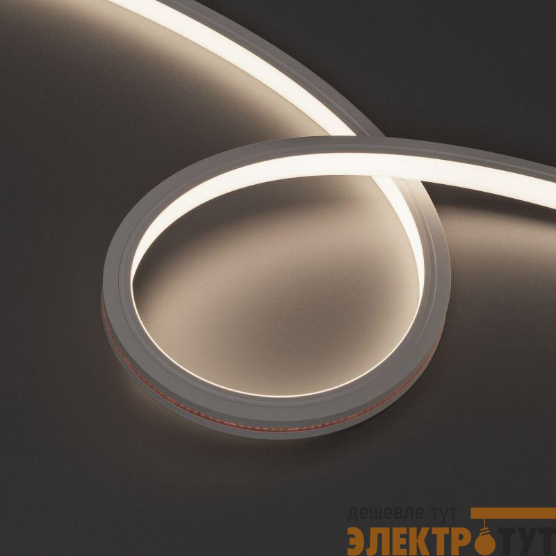 Лента светодиодная MOONLIGHT-TOP-X320-13х12mm 24V Day 4000К 5Вт/м IP67 sauna wire x2 вывод вниз герметичная (уп.15м) Arlight 051131