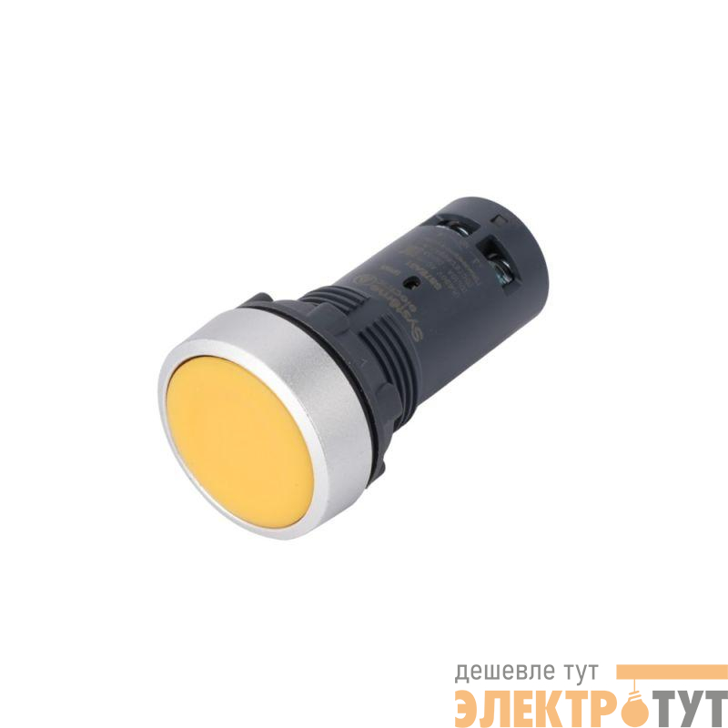 Кнопка моноблочная SB7 22мм с возвратом металл 1НО IP65 желт. SE SB7EA51