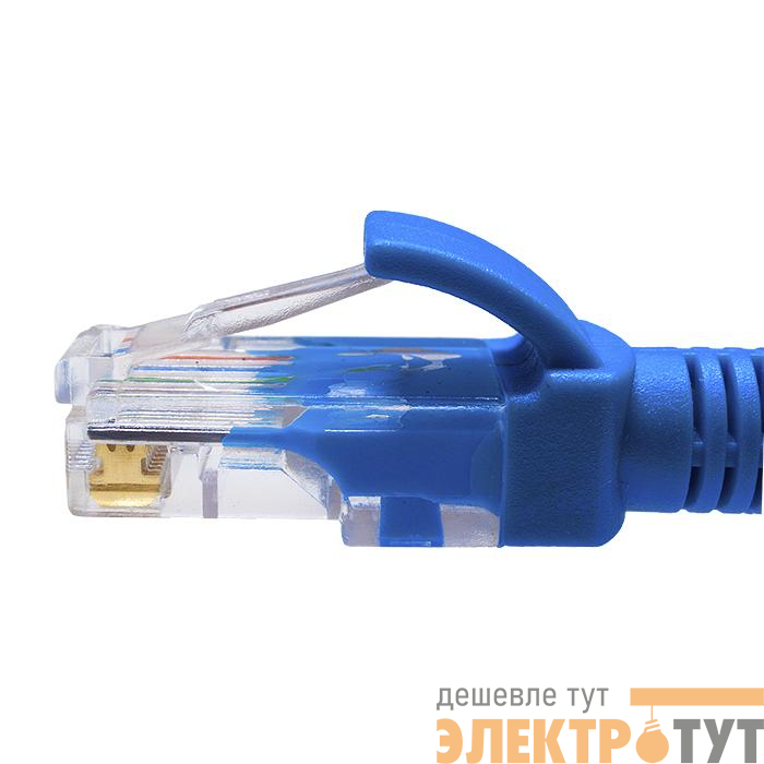 Патч-корд UTP 5e 4х2 26AWG (7х0.16мм) Cu LSZH 5м син. SUPRLAN 10-0150