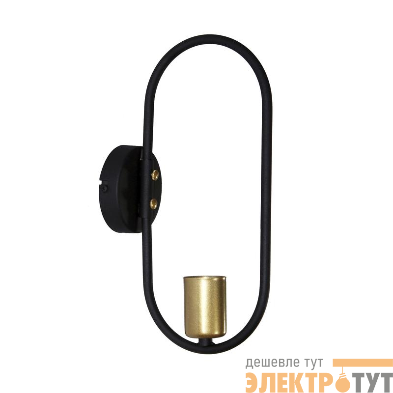 Светильник "Солей" 511 НББ 01-60-187 Е27 (ИМ) настенный черн. зол. Элетех 1005405395