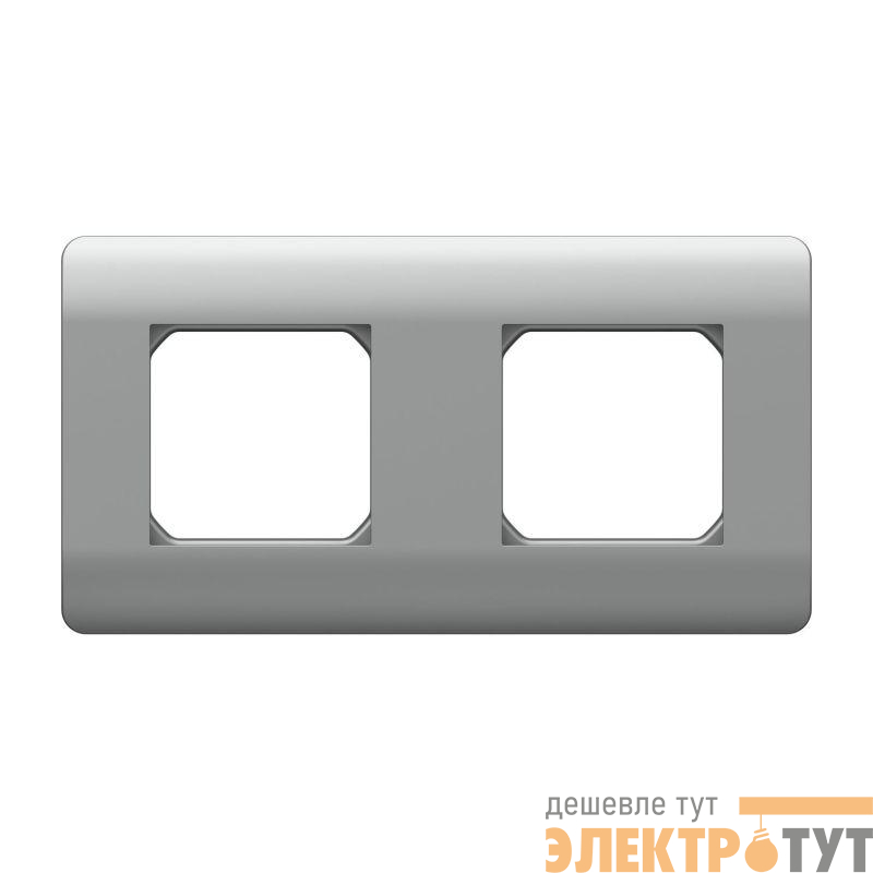 Рамка 2-м NEW3-E универс. серебр. CHINT 431435