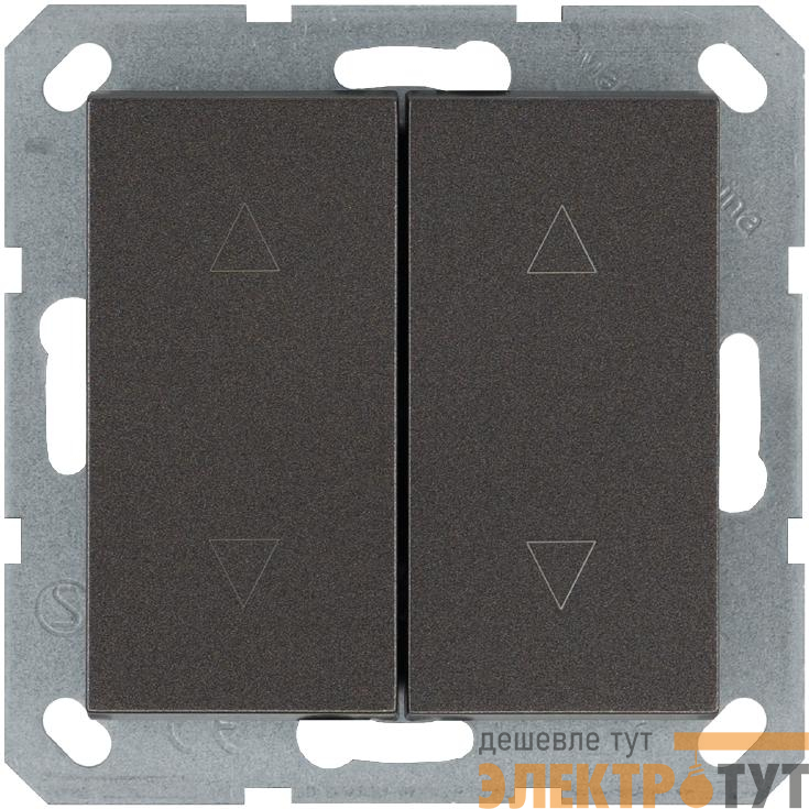 Выключатель для жалюзи 2-кл. 10А IP20 механизм мокко Jasmart G3028Z