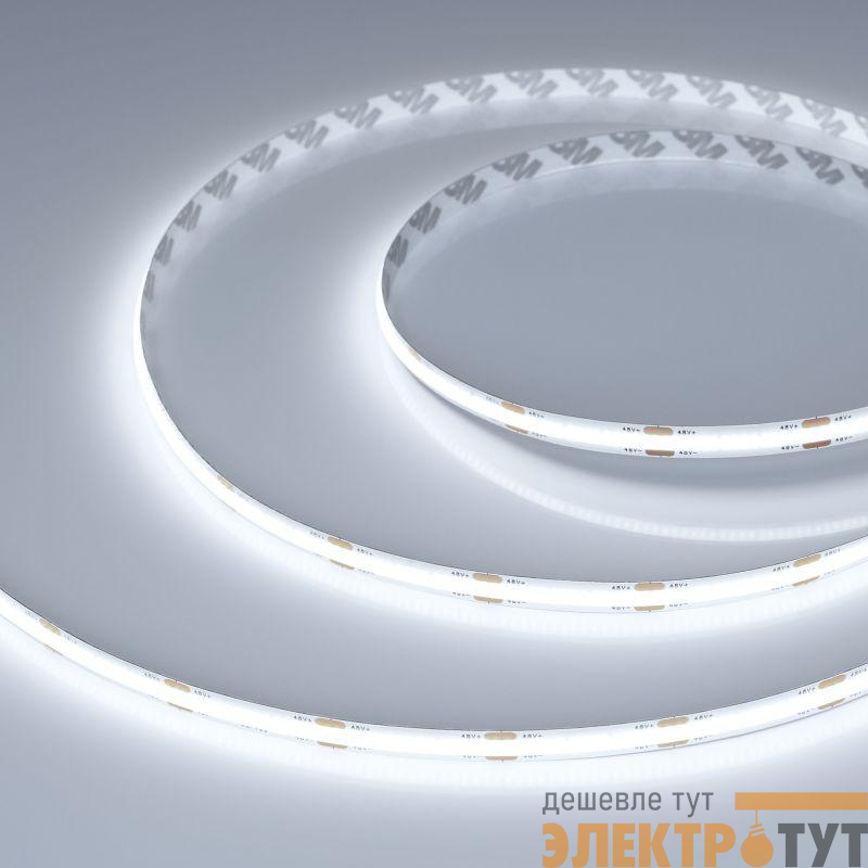 Лента светодиодная COB-X480-8mm 48V White 6000К 10Вт/м IP20 PRO REEL (уп.50м) Arlight 043258