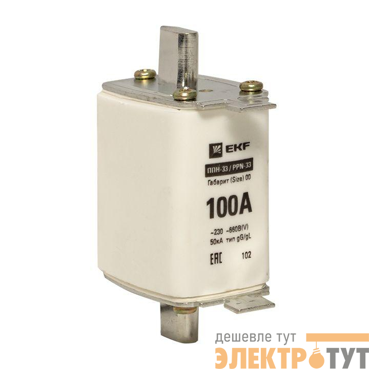 Вставка плавкая ППН-33 160/100А габарит 00 PROxima EKF fus-33/160/100