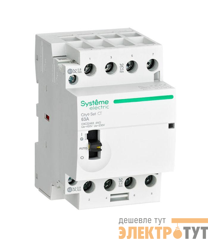 Контактор 4п City9 Set 4НО 63А AC 400В-230В SE C9C32463
