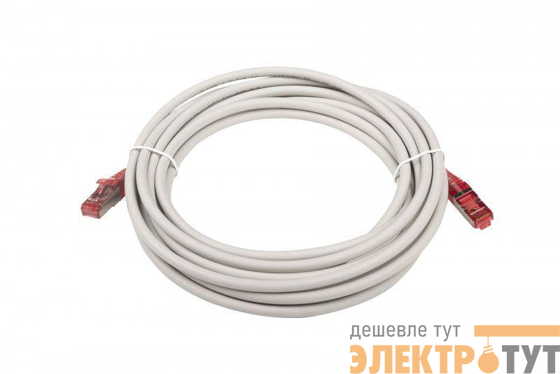 Патч-корд кат.5E F/UTP экранир. LSZH PC-LPM-STP-RJ45-RJ45-C5e-5M-LSZH-GY 5м сер. Hyperline 42339