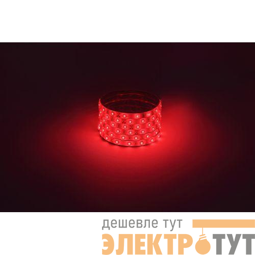 Лента светодиодная LS2835 -4.8-60-12-R-IP65-1 year-5m красн. (уп.5м) Эра Б0059899