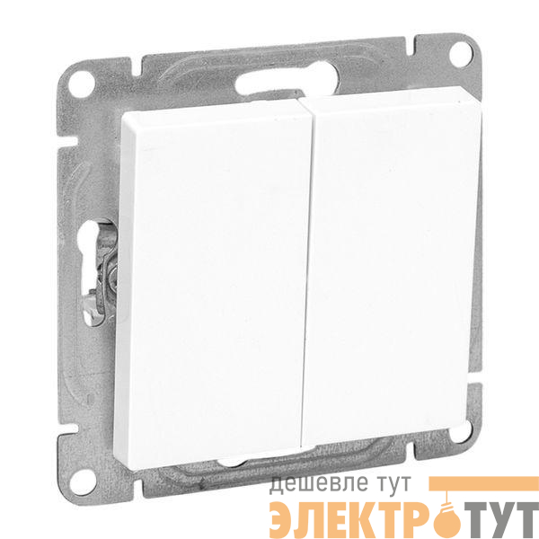 Выключатель проходной 2-кл. СП Эпика механизм бел. EKF UP1-SWW-21