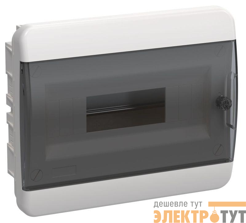 Корпус ЩРВ-П-12 TEKFOR IP41 черн. прозр. дверь пластик. IEK TF5-KP12-V-12-41-K01-K03