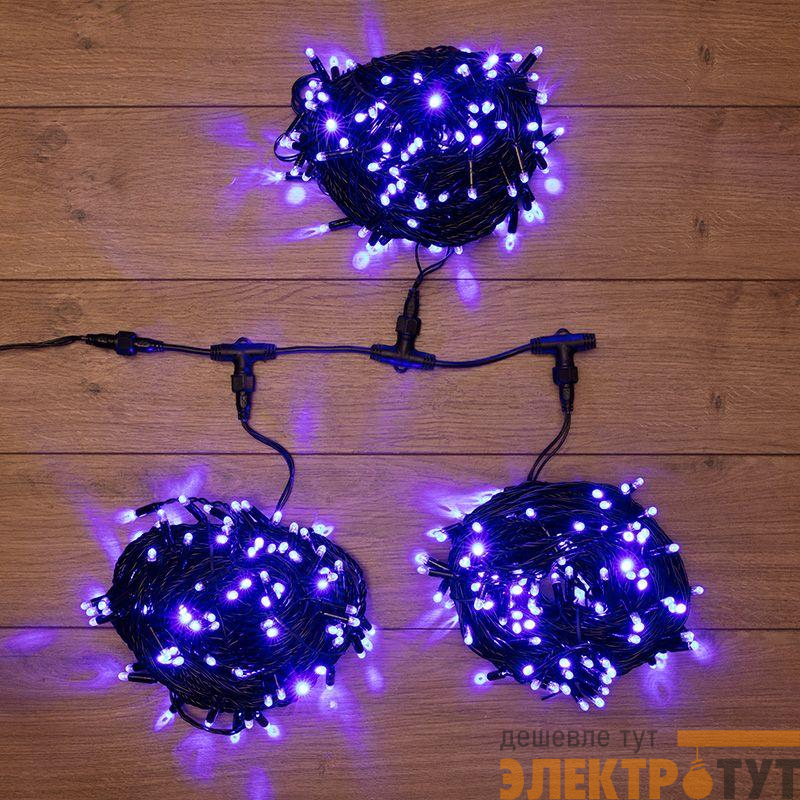 Гирлянда светодиодная "LED ClipLight" 3 нити х20м 399LED син. 25Вт 24В IP65 свечение с динамикой с трансф. Neon-Night 323-303