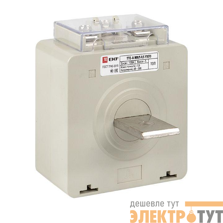 Трансформатор тока ТТЕ-А 800/5А кл. точн. 0.5 с клеммой напряжения PROxima EKF tte-S-800