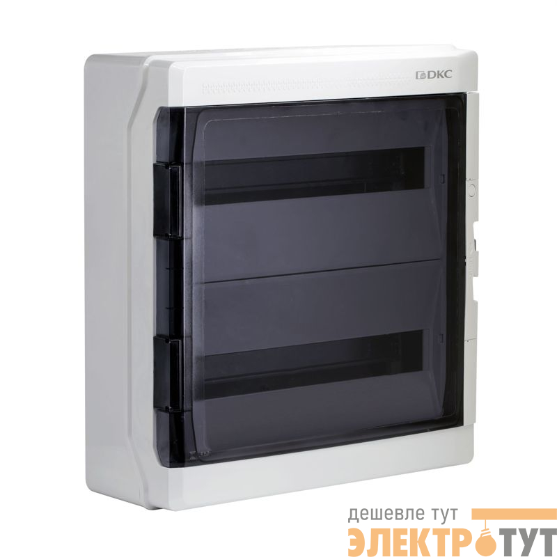 Щиток настенный ЩРн-п-36 36мод. IP65 с дверцей с клеммн. блоком 63А сер. DKC RB36W6TGD