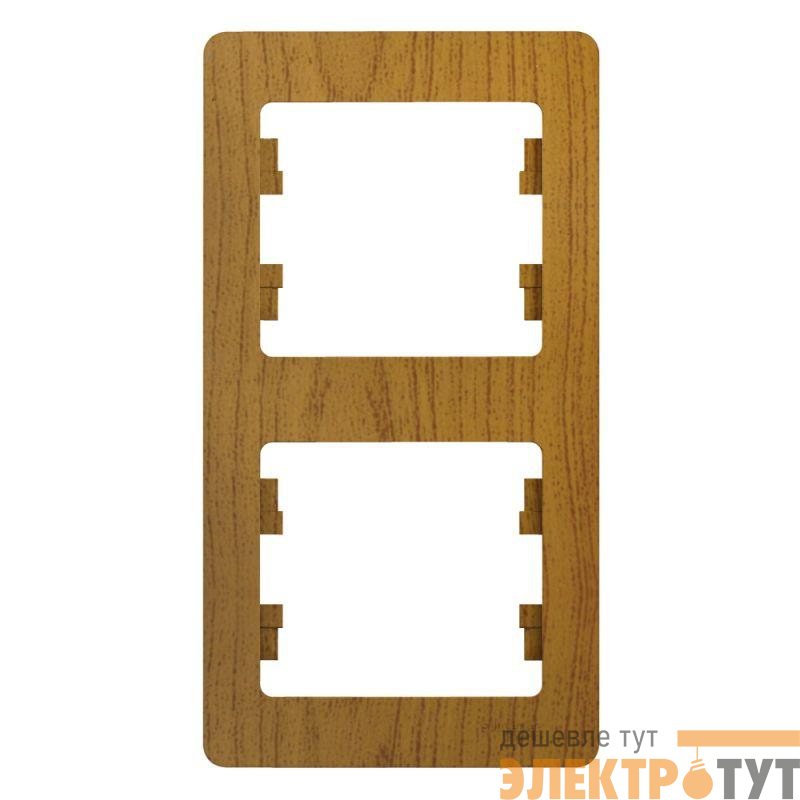 Рамка 2-м Glossa вертикал. дерево дуб SE GSL000506