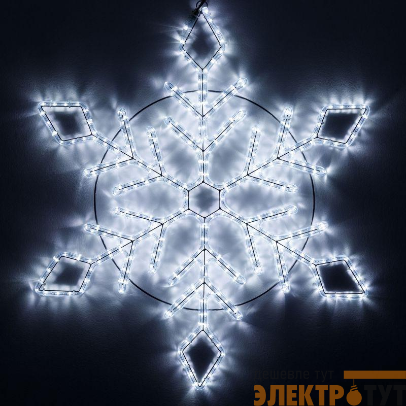Фигура ARD-SNOWFLAKE-M9-900x900-360LED White (230В 22Вт) (IP65) Ardecoled 034256