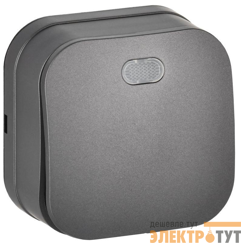 Выключатель 1-кл. ОП GLORY ВС20-1-1-ХСм 10А с индикацией сталь матов. IEK EVH11-K46M-10