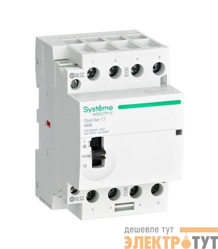 Контактор 4п City9 Set 4НО 40А AC 400В-230В SE C9C32440