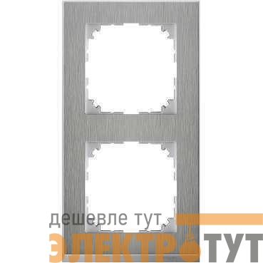 Рамка 2-м M-Pure Decor нерж. сталь/алюм. SchE MTN4020-3646