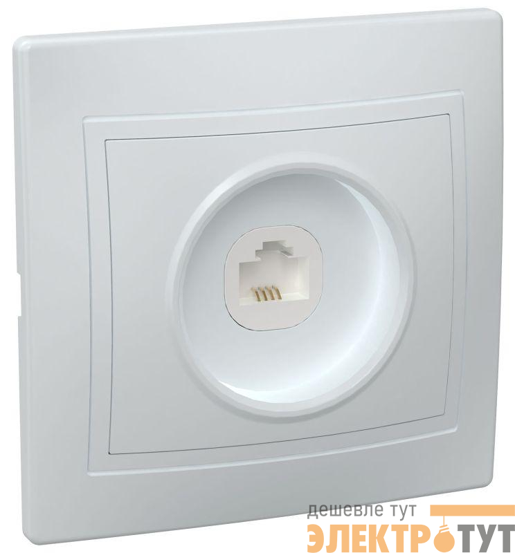 Розетка телефонная 1-м СП Кварта РТ10-КБ IP20 бел. GENERICA ETK10-K01-DM