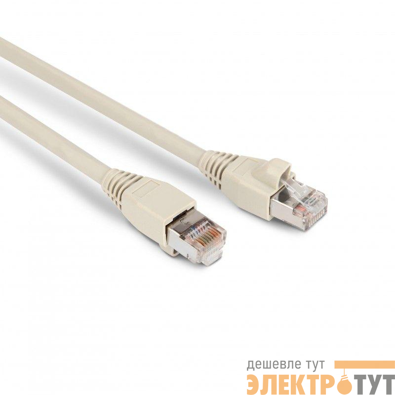 Патч-корд PC-LPM-STP-RJ45-RJ45-C6a-2M-LSZH-GY F/UTP экран. кат.6a LSZH 2 м сер. Hyperline 52121
