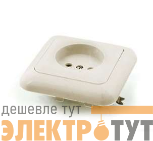 Розетка 1-м СП РС10-005 10А IP20 бел. БЕЛ. ЦЕРКОВЬ РС10-005
