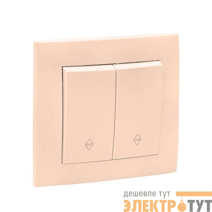 Выключатель проходной 2-кл. СП Валенсия 10А IP20 крем. PROxima EKF EWV10-027-20