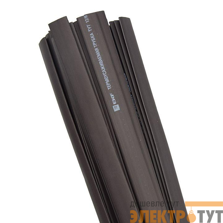 Трубка термоусадочная ТУТ нг 80/40 черн. 1м PROxima EKF tut-80-b-1m