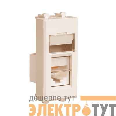 Розетка компьютерная 1мод. Avanti "Ванильная дымка" RJ-45 модульная кат.6А DKC 4405371