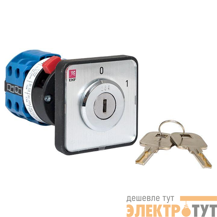 Переключатель кулачковый ПК-1-113 3п 10А "0-1" с ключом EKF pk-1-113-10