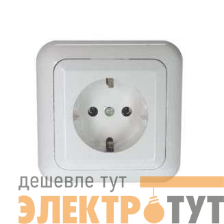 Розетка 1-м СП РС10-307 10А IP20 евро стандарт бел. БЕЛ. ЦЕРКОВЬ РС10-307