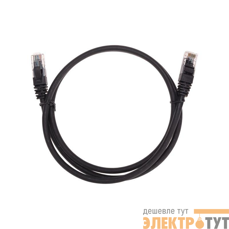Патч-корд U/UTP CAT 6 RJ45-RJ45 26AWG LSZH черн. 1м Rexant 02-0292-1