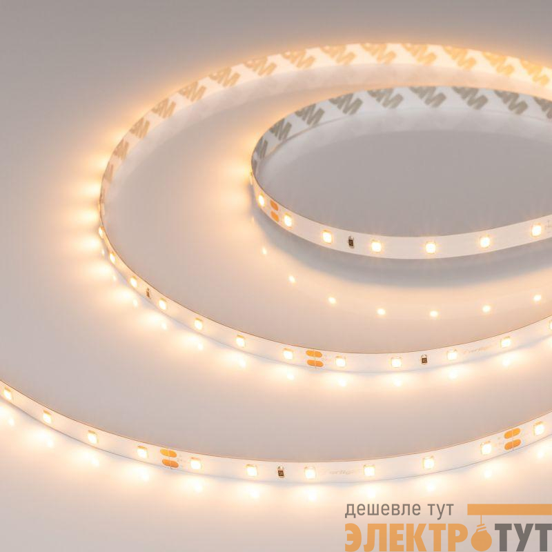 Лента светодиодная RT-A60-8mm 24V Warm 2400К 7.2Вт/м IP20 2835 открыт. (уп.5м) Arlight 028541(2)