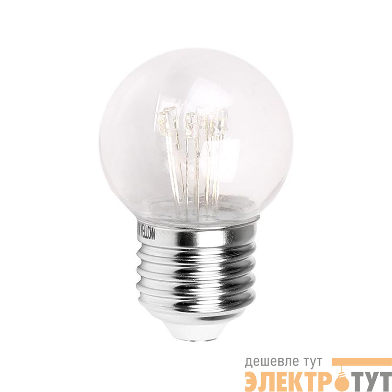 Лампа светодиодная d-45 6LED 1Вт тепл. бел. E27 220В Neon-Night 405-126