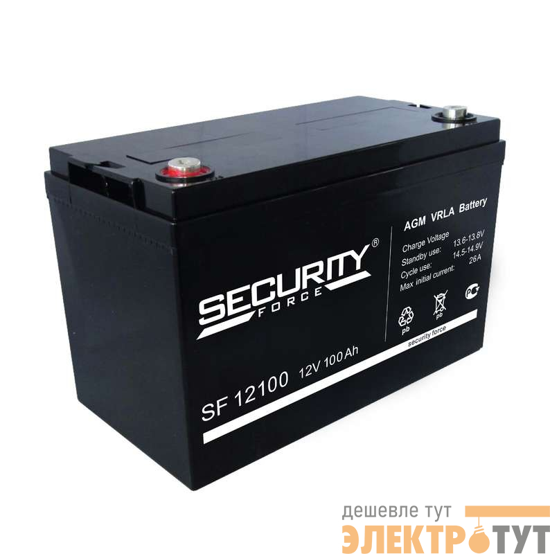 Аккумулятор ОПС 12В 100А.ч Security Force SF 12100